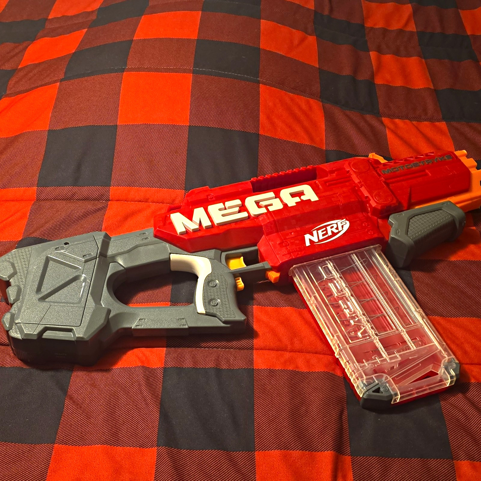 NERF Mega Motostryke Dart Blaster w/ Clear Mega Magazine Clip B0334
