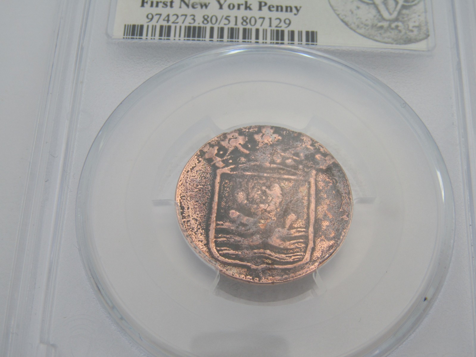 1726-94 VOC Duit PCGS Genuine East Indies First NY Penny Check Color and Strike