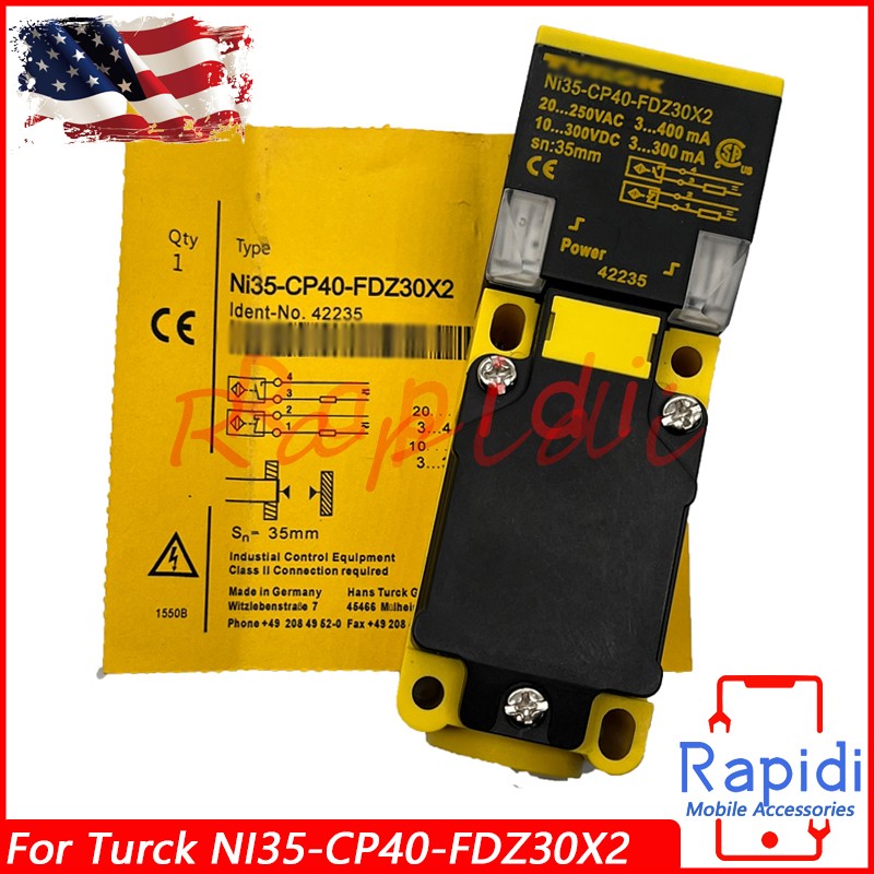 Inductive Proximity Switch 10-300VDC/ 20-250VAC 35mm For Turck NI35-CP40-FDZ30X2