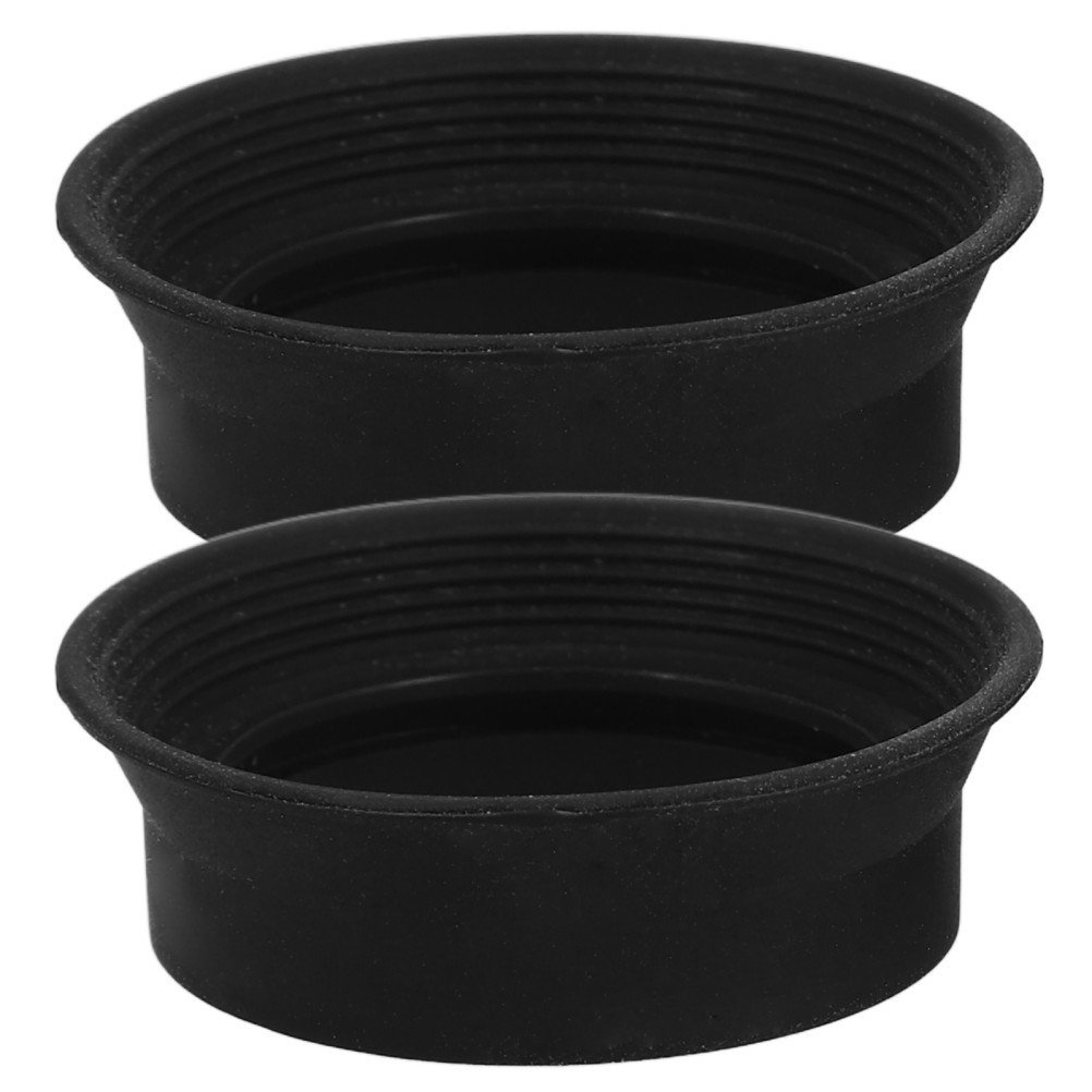 2Pcs Adjustable Rubber Telescope Eyepiece Guards Black Durable Light Filter