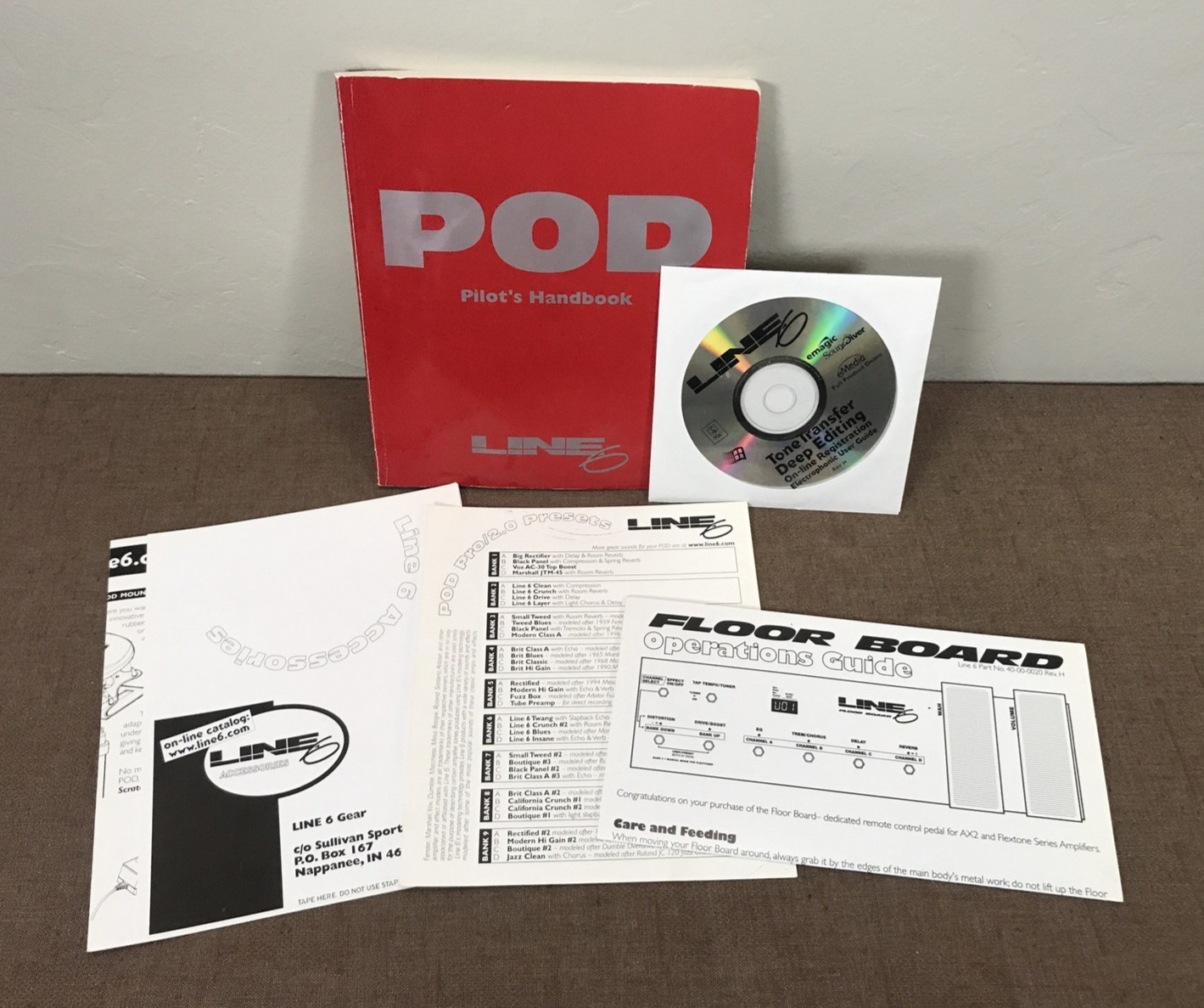 Tested Line 6 POD 2.0 Amp Modeler Multi-Effects Processor w/ Box PSU Manual CD