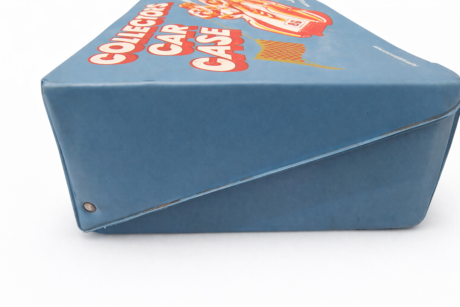 Vintage Collectors Car Case Holds 24 Die-Cast Cars Metal w/ Handle Blue