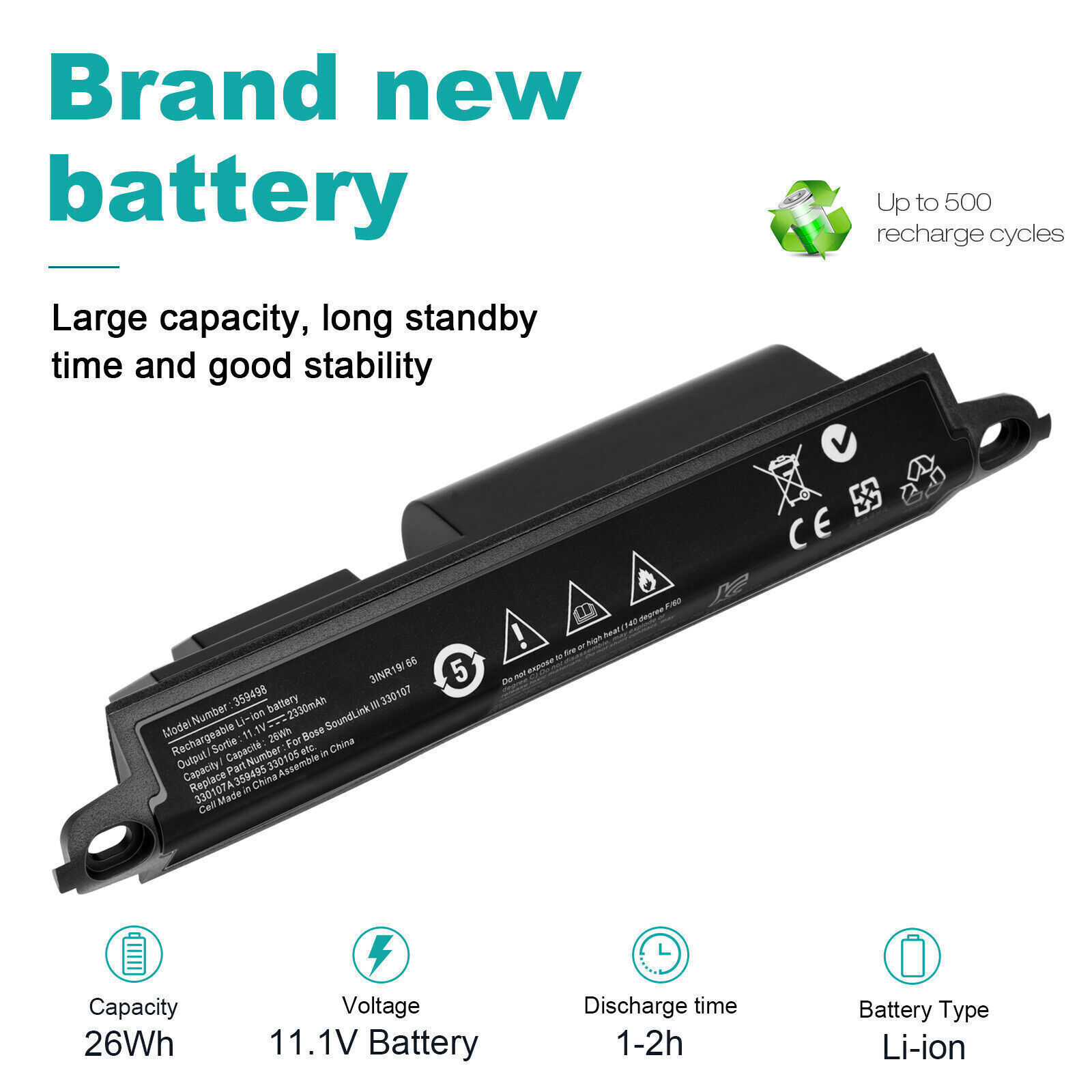 Battery For Bose soundlink Bluetooth Mobile Speaker II 404600 359495 330105
