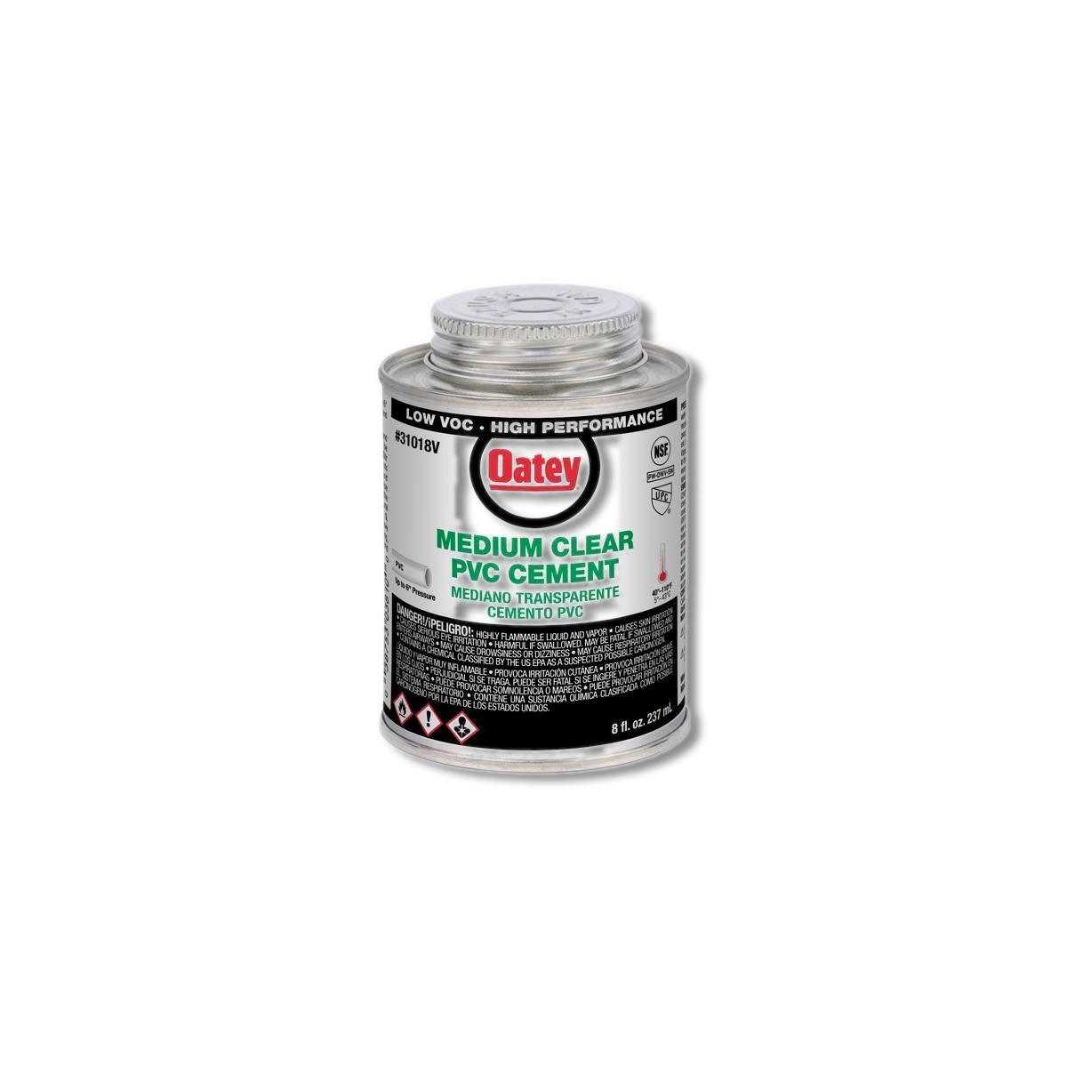 Oatey Clear PVC Cement 8 oz 31018V