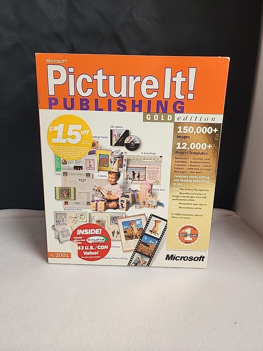 Microsoft Picture It! Publishing Gold Edition v. 2001 PC Sealed! Priority