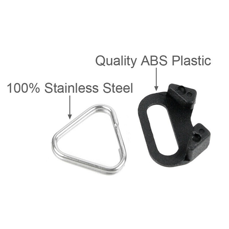 4* Triangular Split Ring Stainless Steel Part For Camera Back Belt Strap Buckle