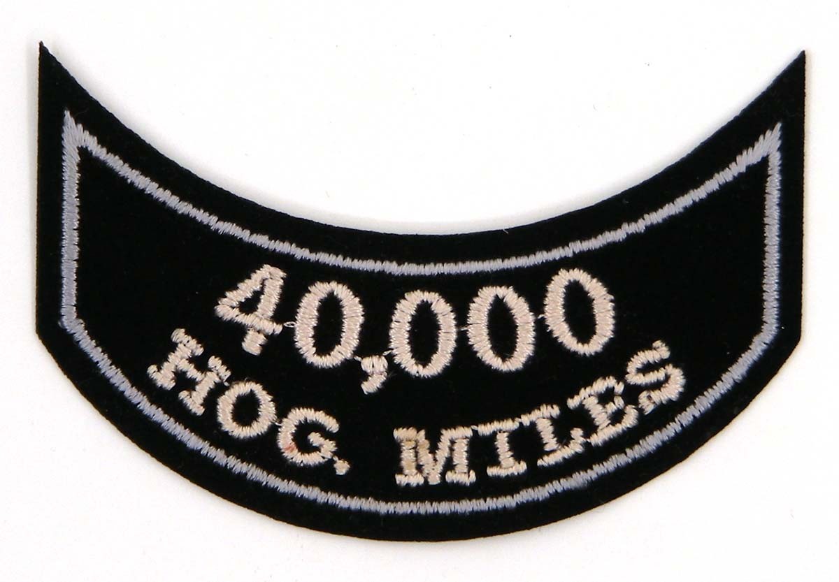 Harley Davidson Motorcycles Harley Owners Group 40,000 HOG Miles Mileage Patch