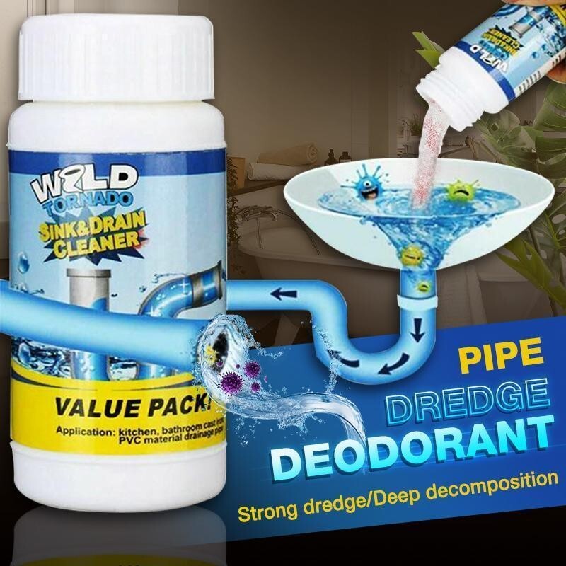 Fast Drain Remover Hot Sink Pipe Dredge Quick Foaming Cleaner 3.9 oz/ 110 g