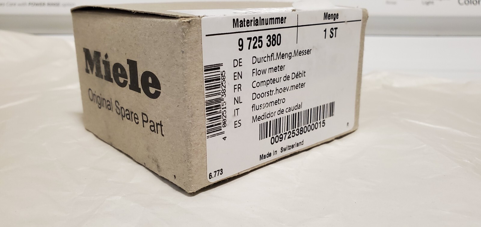 Miele New Flow Meter Part # 9725380
