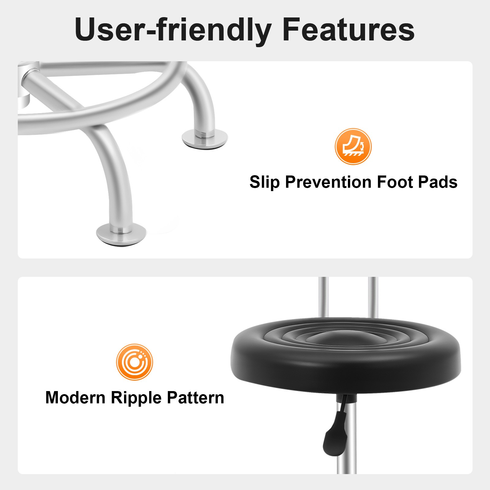 Work Shop Stool Bench Hydraulic Chair Bar Garage Adjustable Height+Back+Footrest