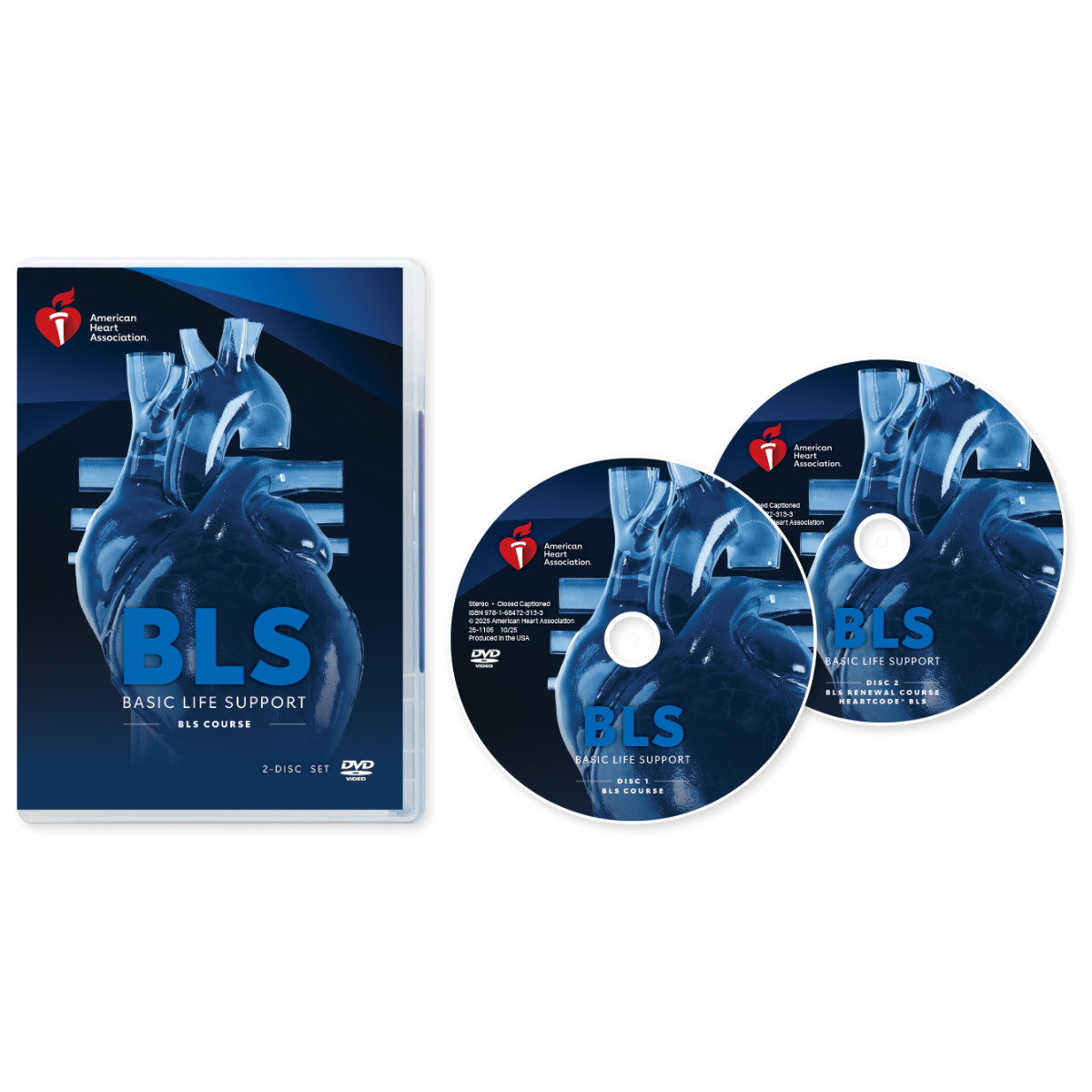 AHA BLS/CPR  2025 DVD Set AHA Product Number 25-1105