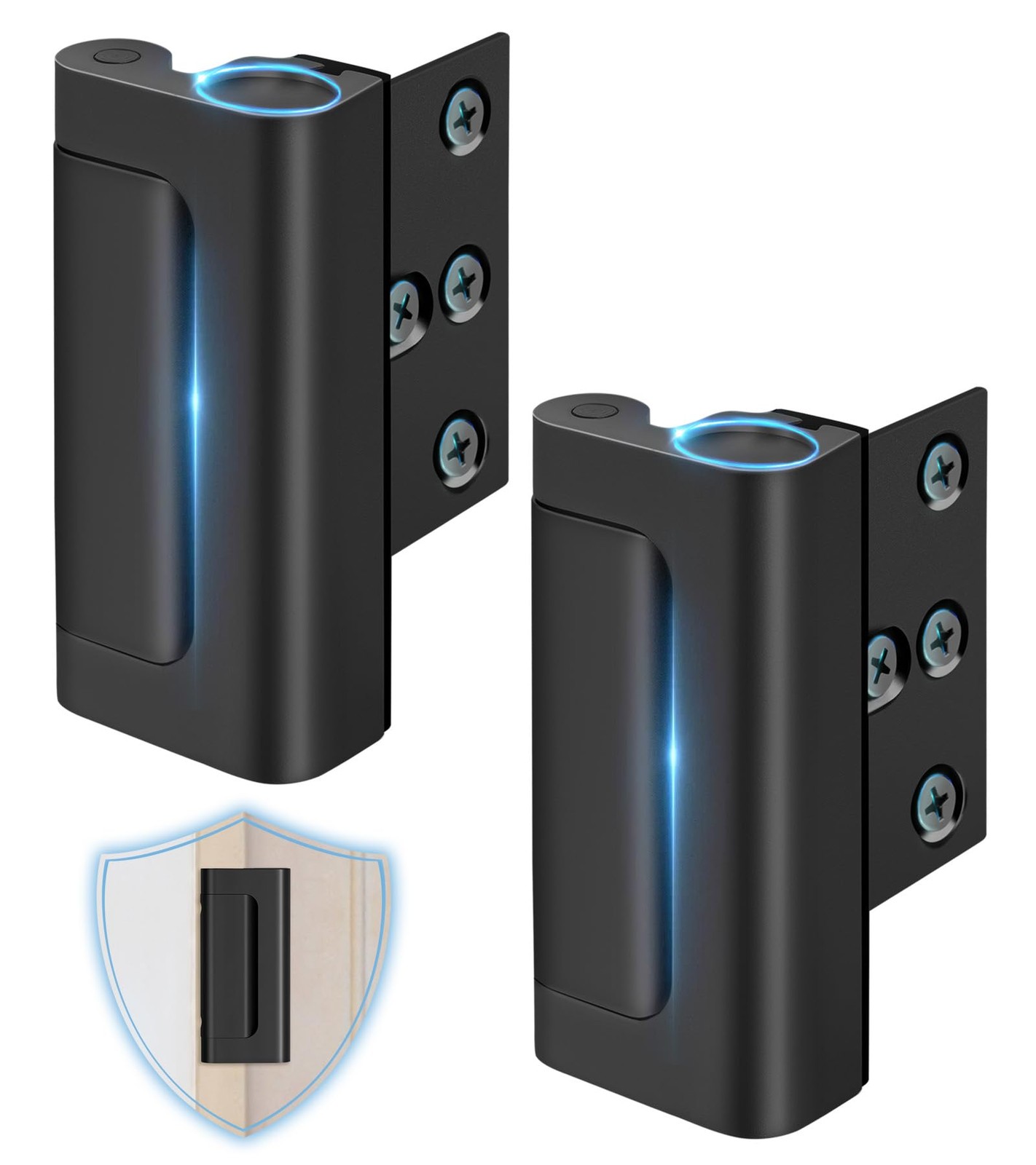 Door Reinforcement Lock for Front Door, Child Proof Top of Safety Black