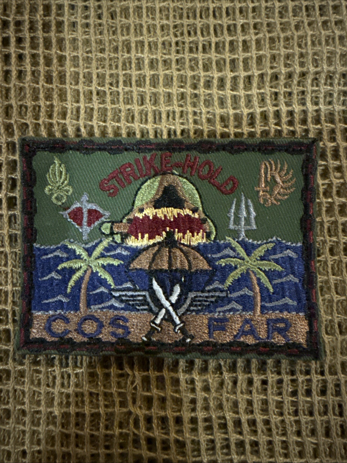 French Military Forces Nato STRIKE HOLD JSOF-SOG-FAR OD Green Patch