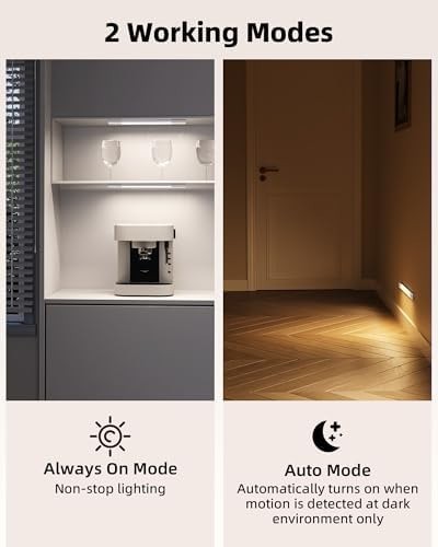 EZVALO 3 Pack 8” Motion Sensor Light Indoor Rechargeable, Stick on Under Cabi...