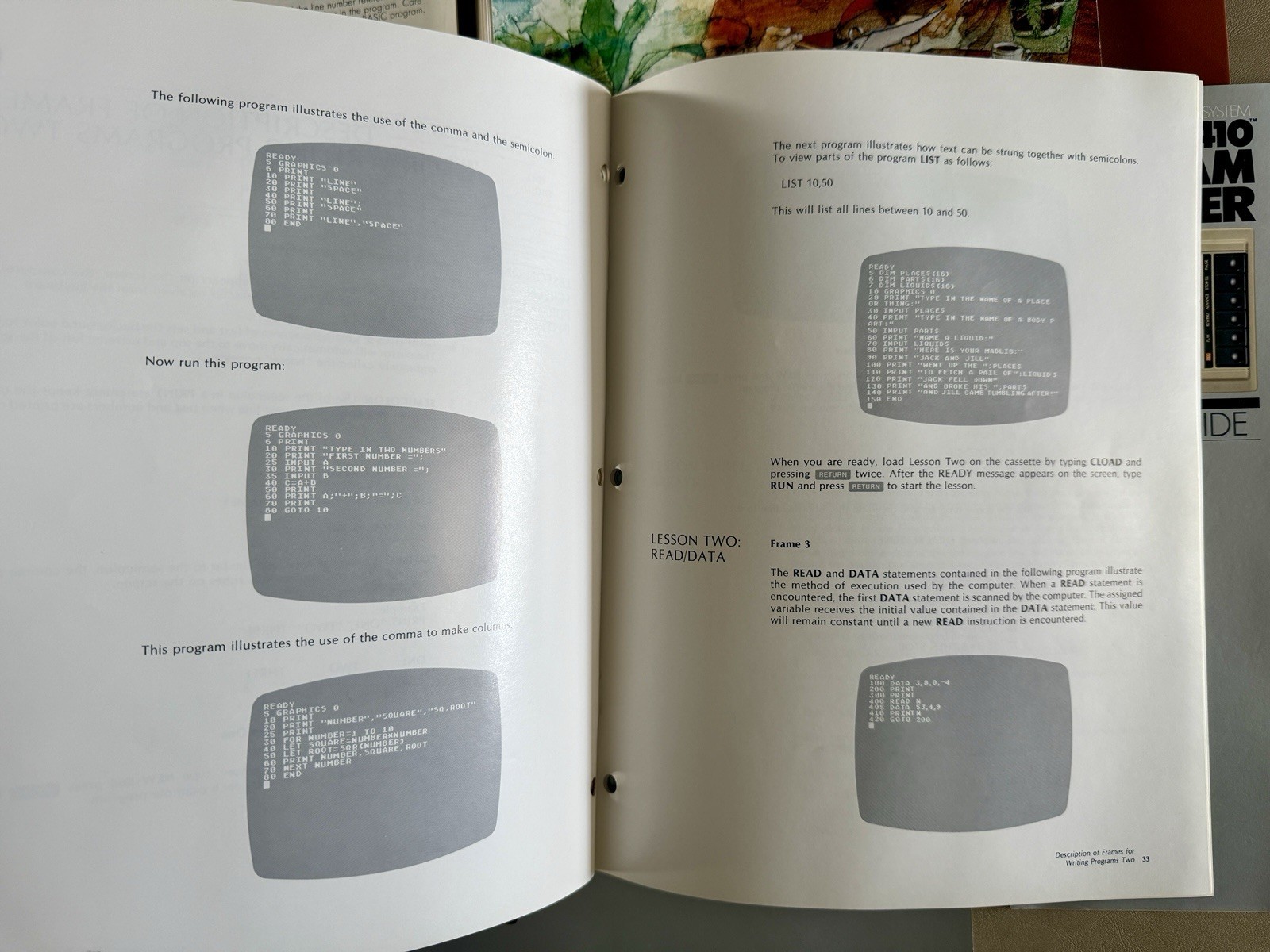 Atari 400/800 Invitation to Programming 2 Basic Computer Reference Manual Binder