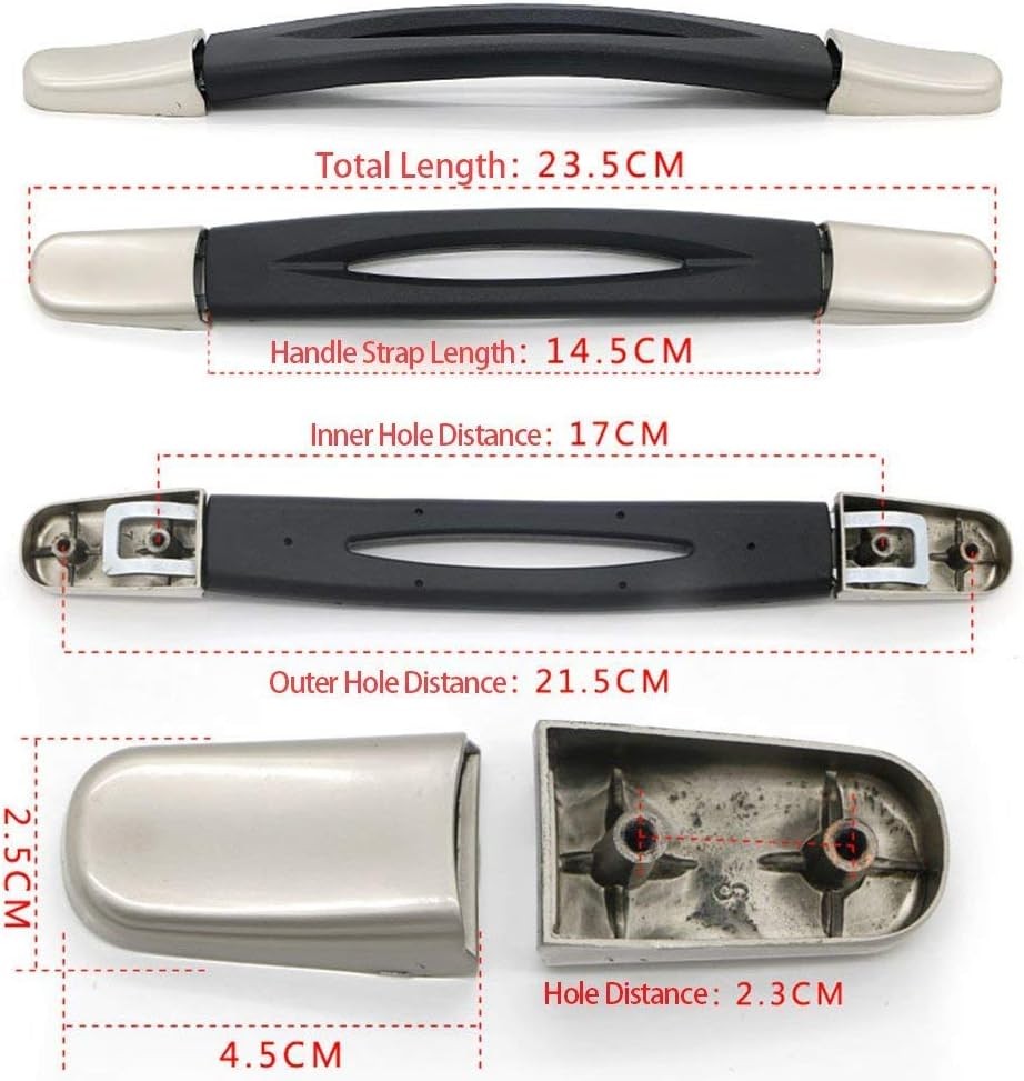 Black Flexible Spare Strap Handle Grip 15cm Replacement for Suitcase Luggage
