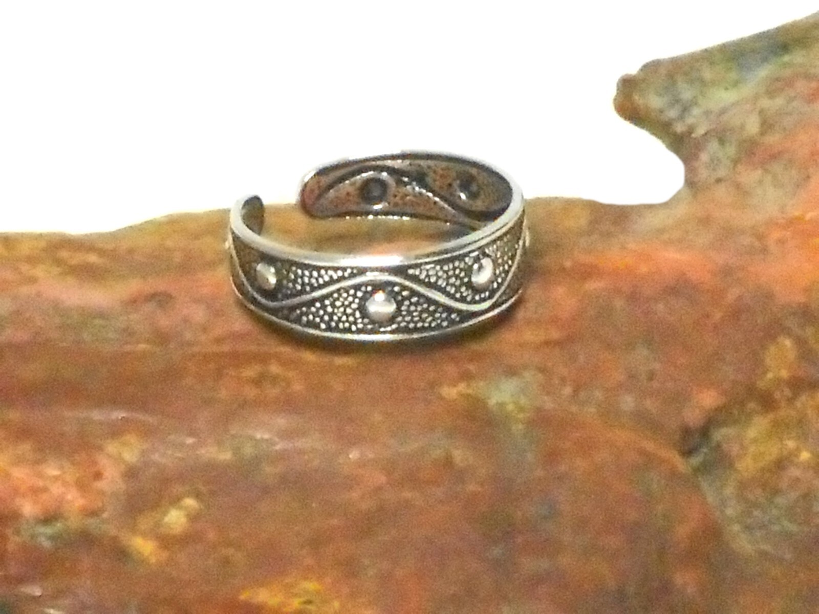 Adjustable TOE  RING  Sterling  Silver  925
