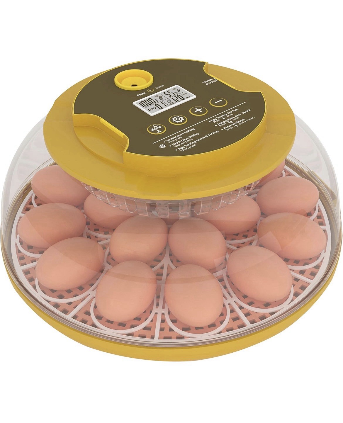 18 Egg Incubator with Automatic Egg Turning With Digital Control Builtin Candler
