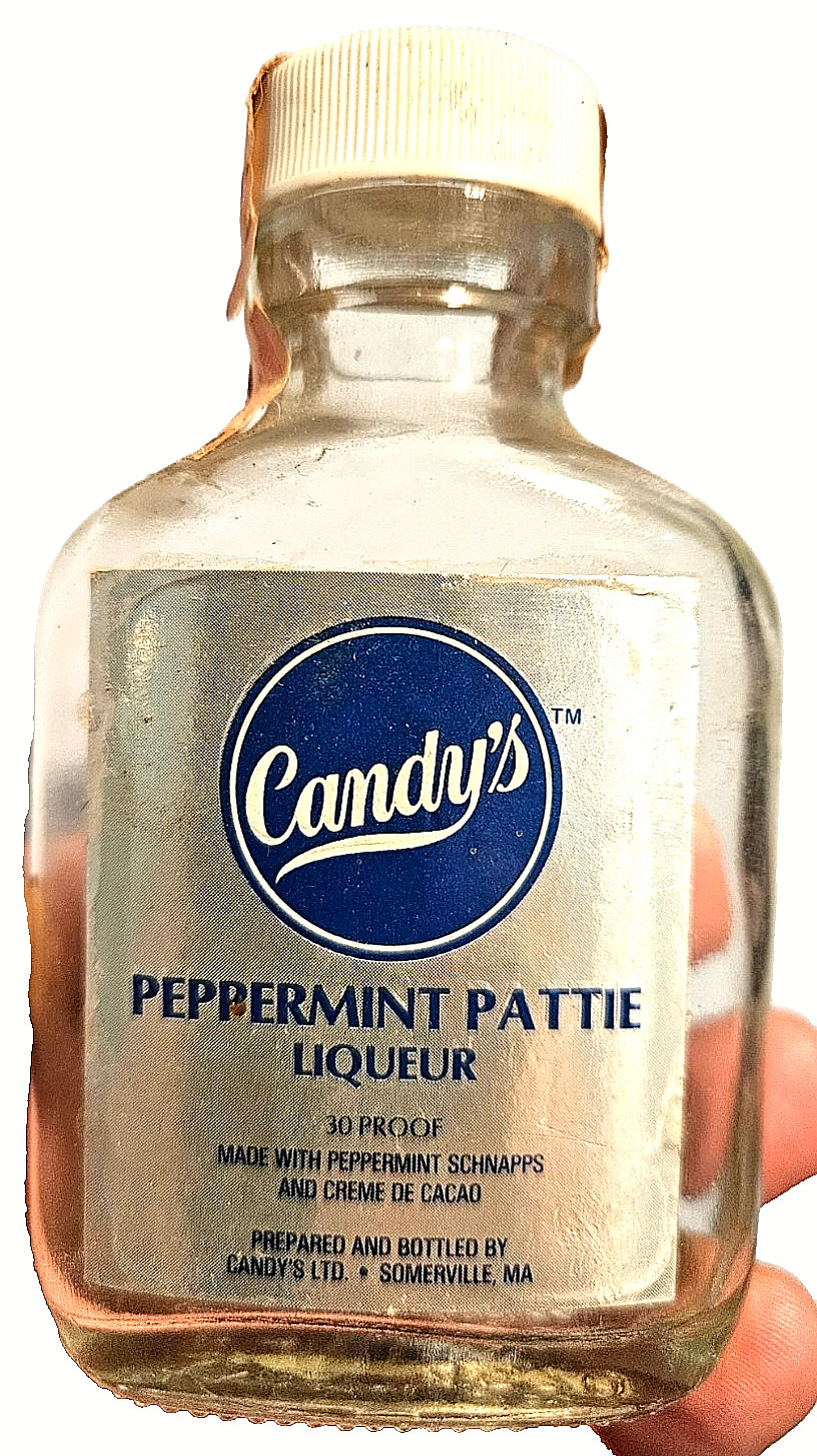 Candy's Peppermint Pattie Liqueur 30 Proof Empty Glass Bottle