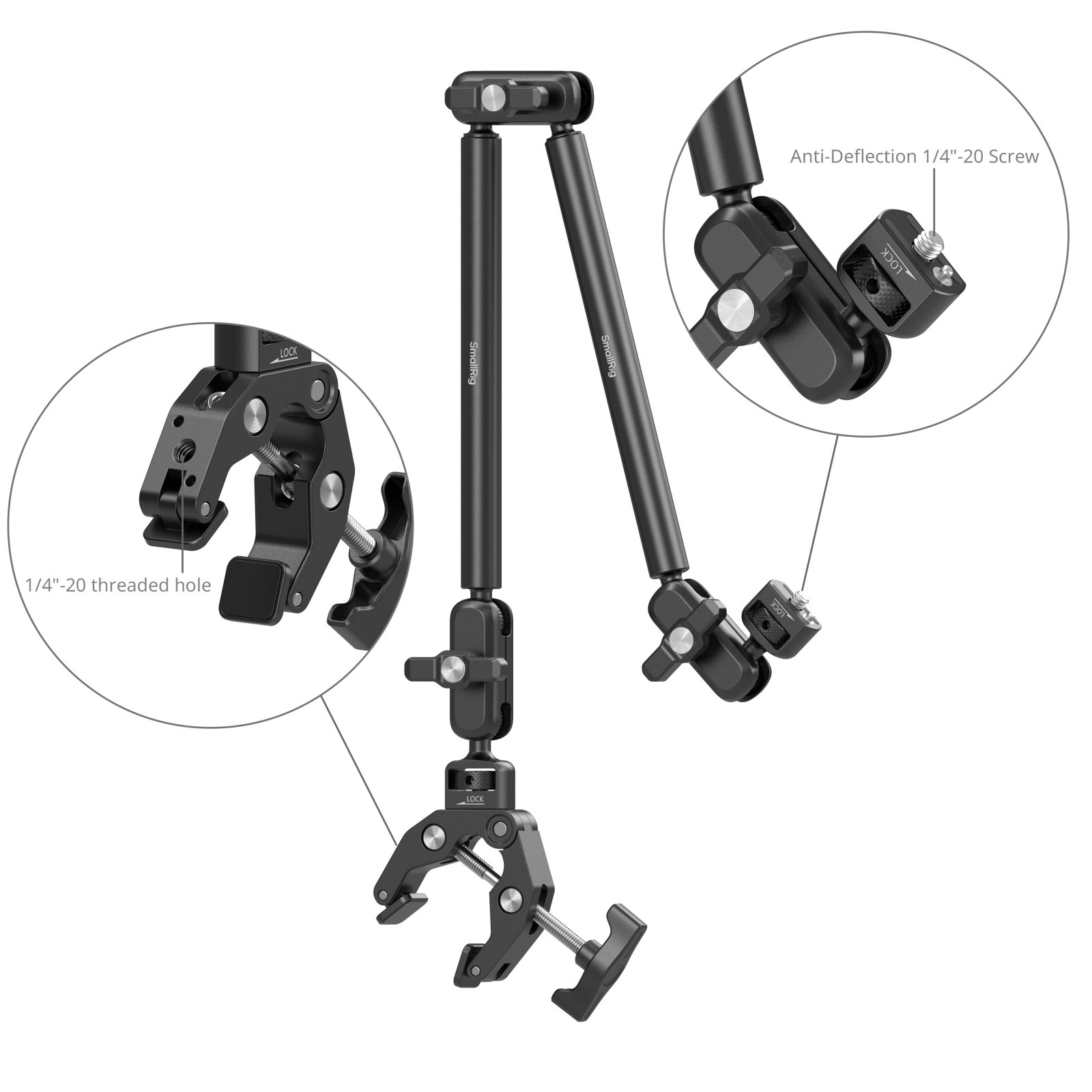 SmallRig Desktop Magic Arm with Crab-Shaped Clamp Kit 5626