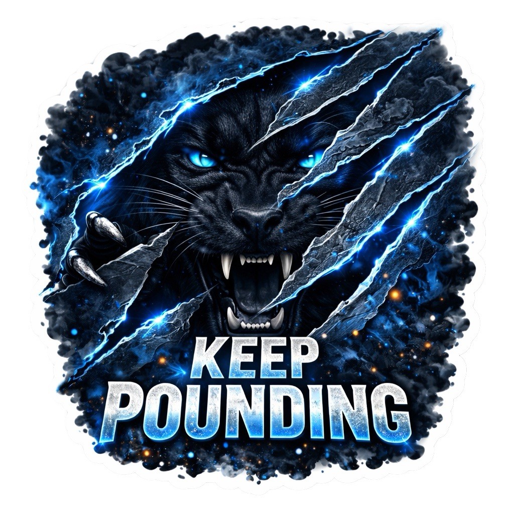 Carolina Football “ Keep Pounding” Custom Sticker
