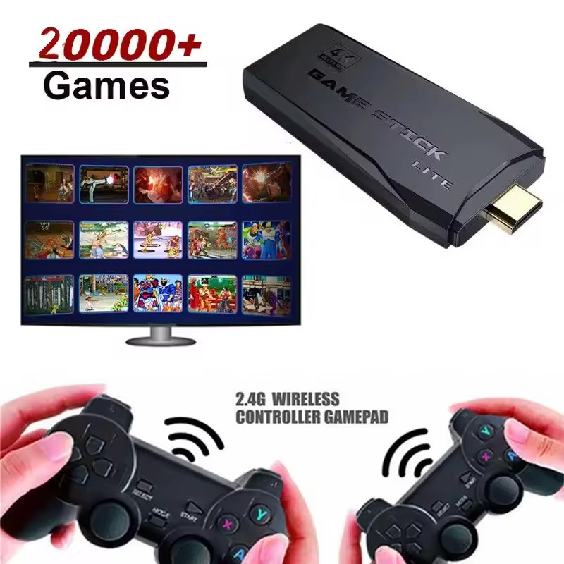 Retro Game Console 4K HDMI Output Plug and Play 20000+ Game Gamepad Controllers