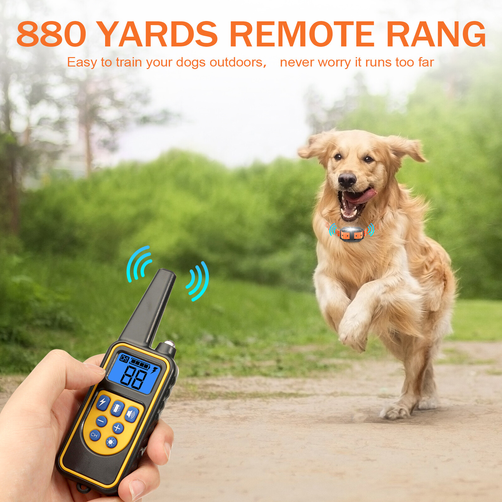 3000 FT Remote Dog Shock Training Collar Rechargeable Waterproof Pet Trainer US