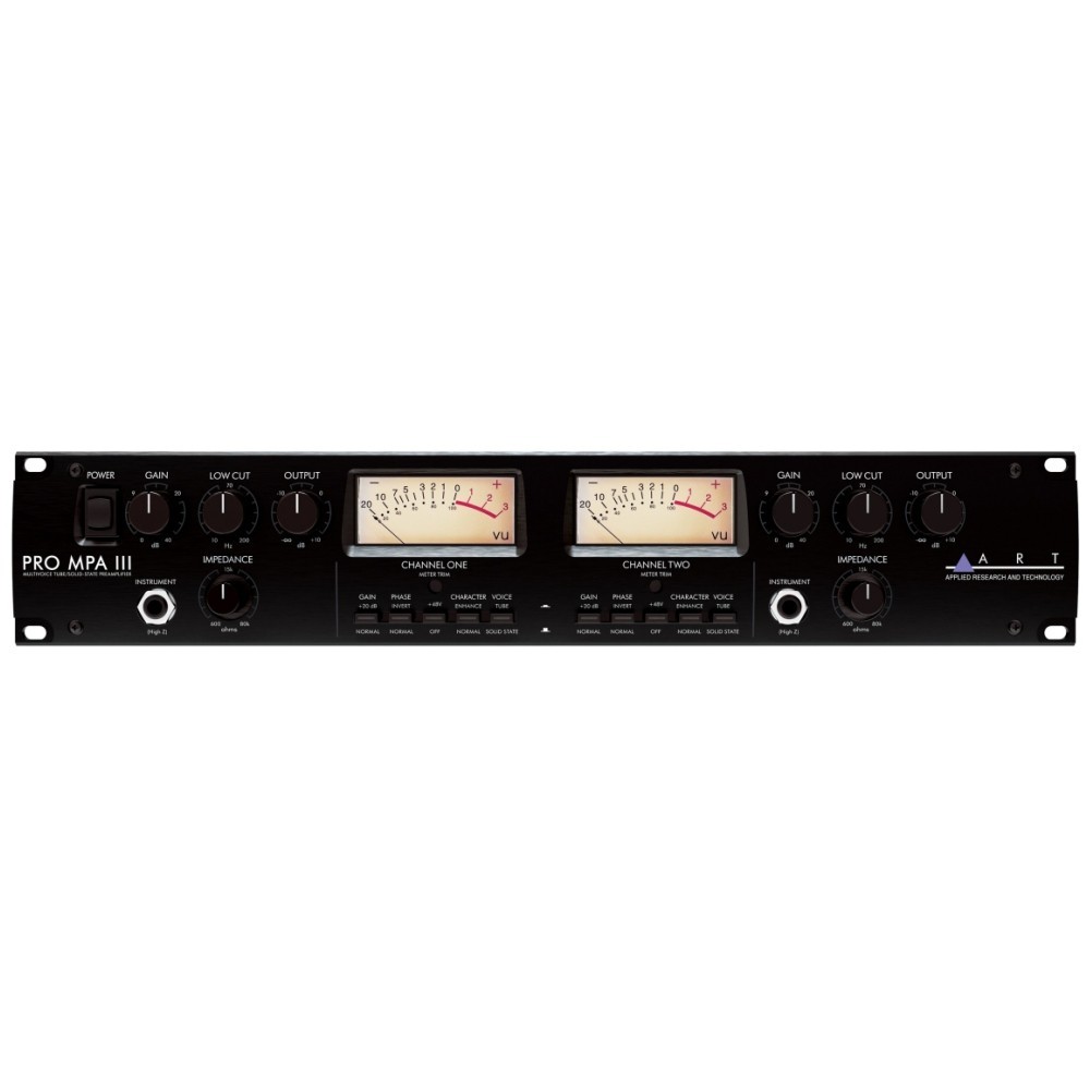 ART PRO MPA-III Rackmount 2 Channel Rackmount Tube Warmth Mic Preamp