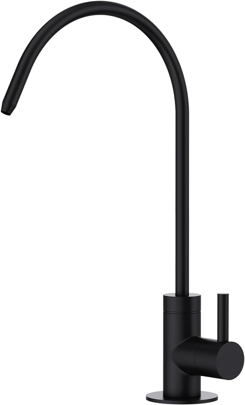 Matte Black Drinking Water Faucet for Kitchen Sink, Kitchen Water Filter Faucet