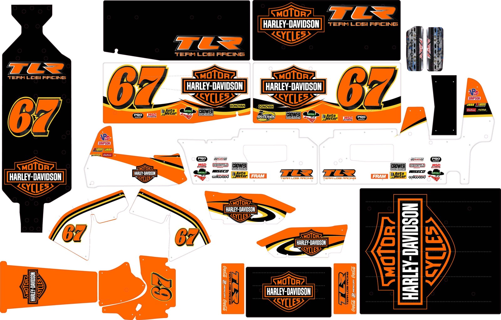 Losi Sprint Car Harley Davidson Wrap