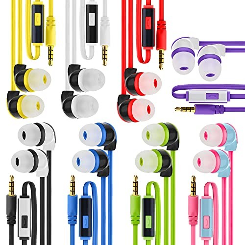 30x Multipack—Bulk Earbuds with Microphone—For Schools, Classroom