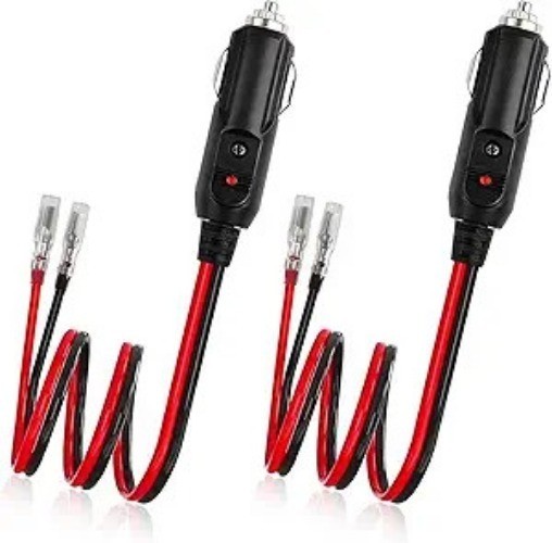 2 PCS Fused Cigarette Lighter Male Plug, 12V Cigarette Lighter So Color: 2 PCS