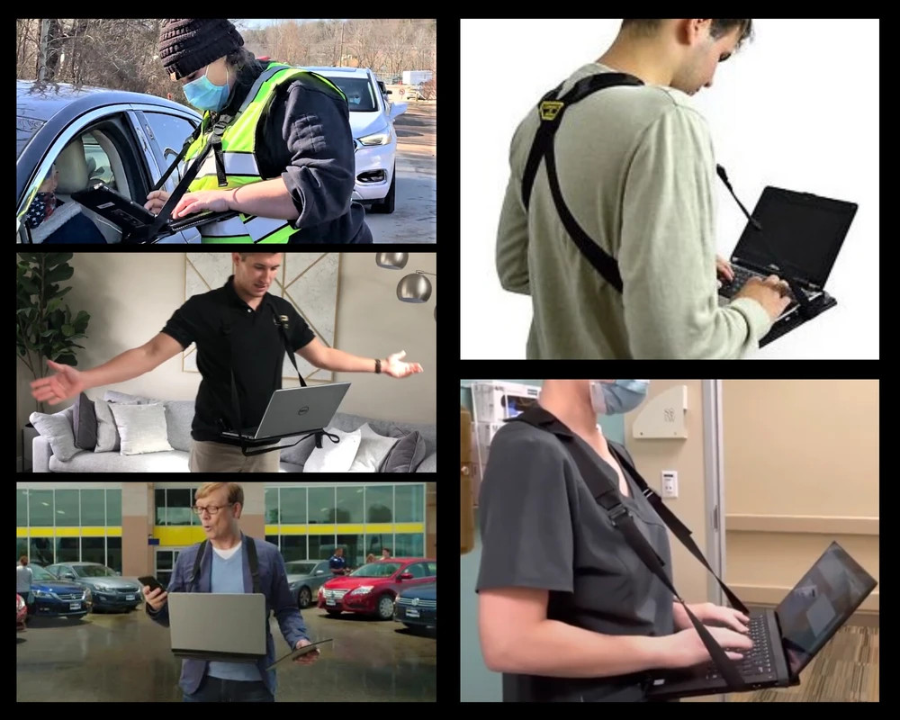 CONNECT A DESK WEAR & USE YOUR LAPTOP WHILE STANDING WALKING ADJUSTABLE - NEW
