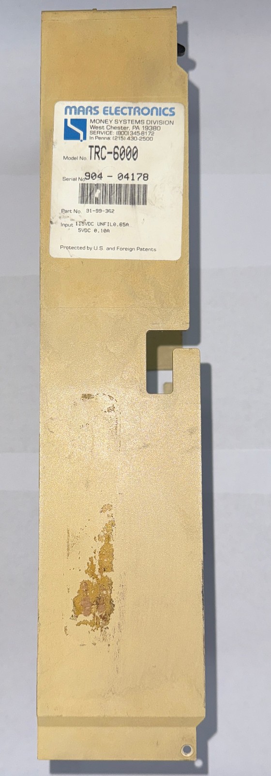 Mars/MEI TRC Main Housing (Not for TRC-6512)