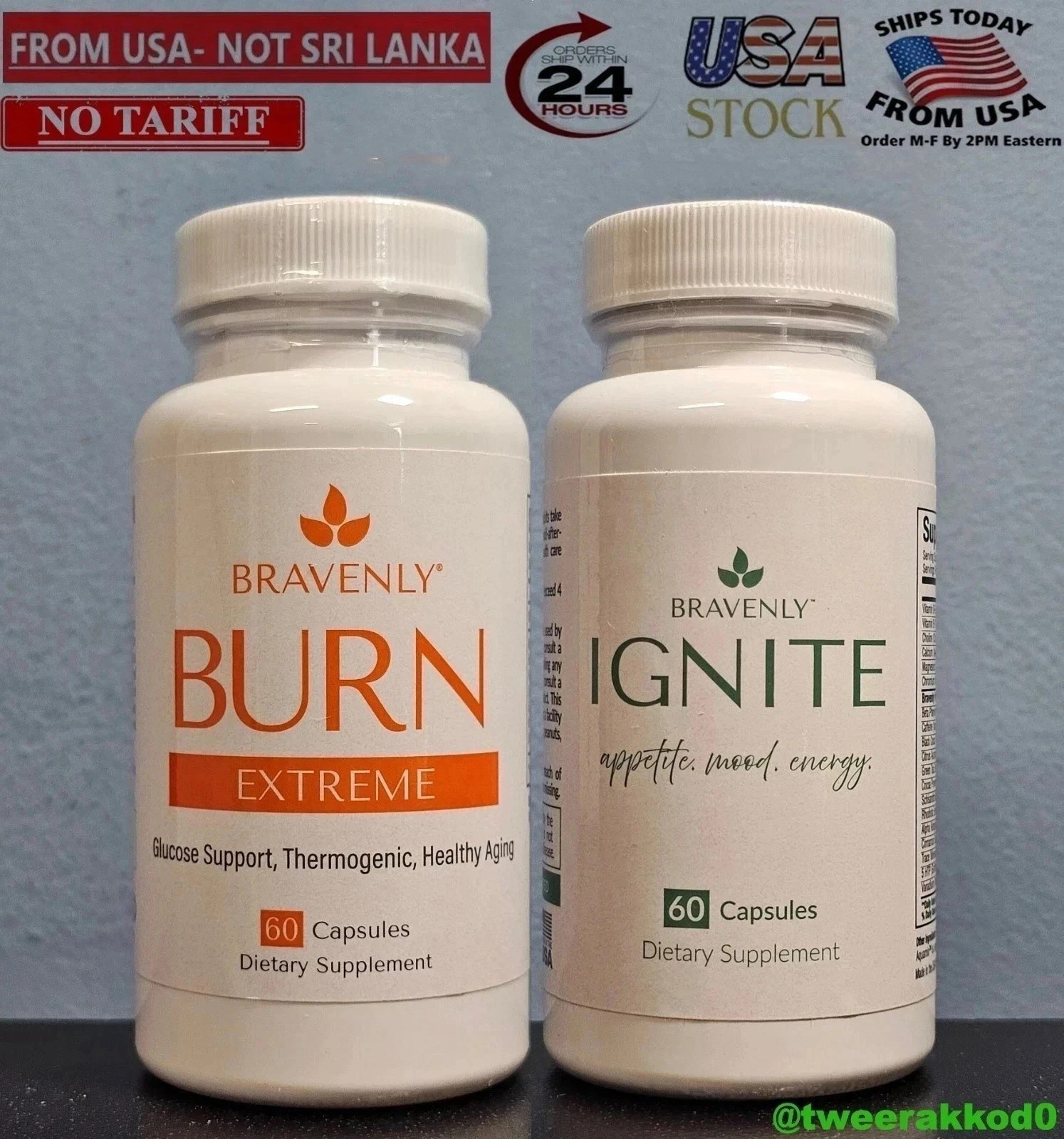 NEW Bravenly Global BURN EXTREME+ IGNITE 120 Capsules - New IN BOX❗️US Seller❗️