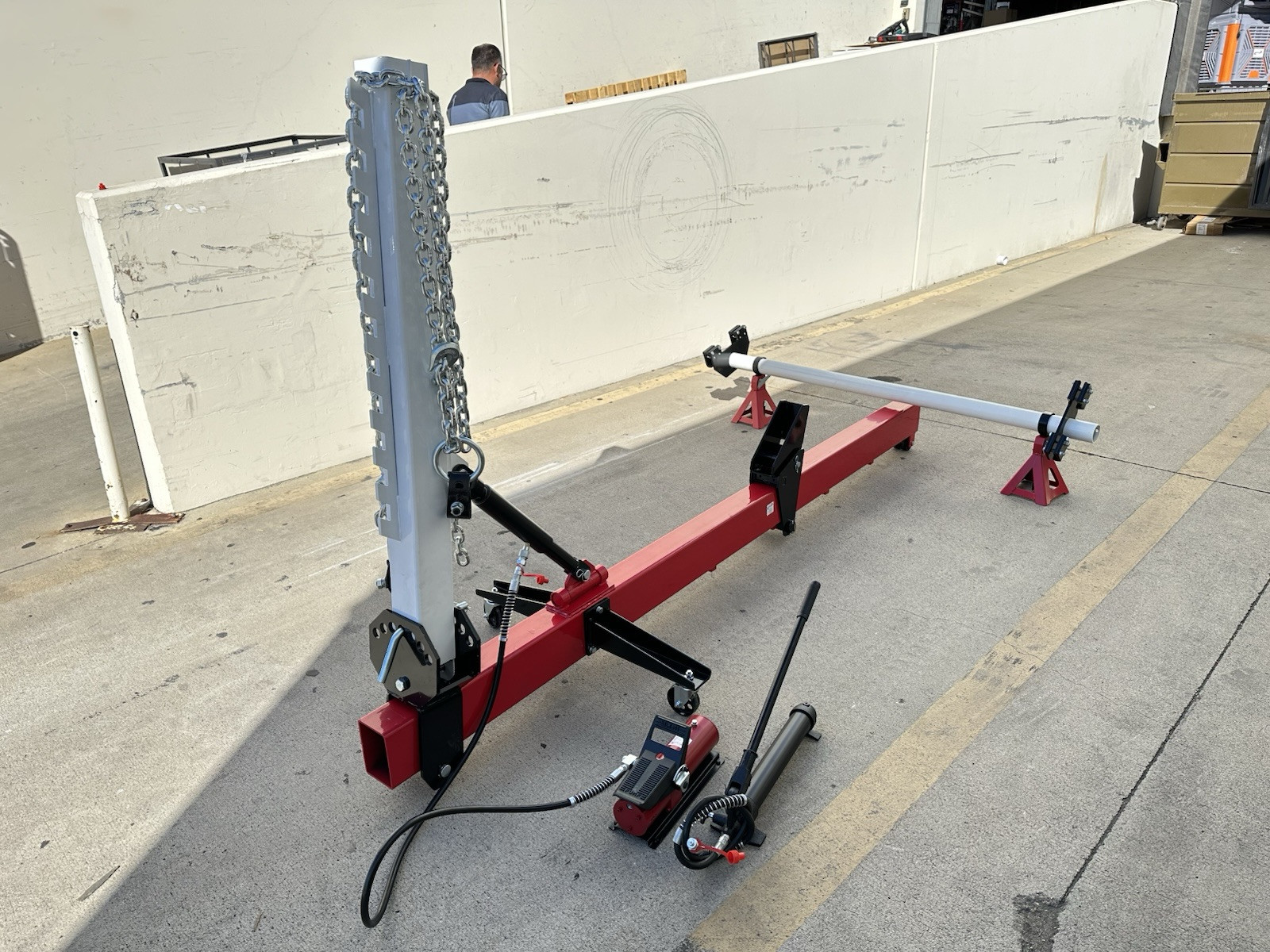 10 ton Auto Body Frame Machine Puller Straightener w/ Air Hydraulic Pump