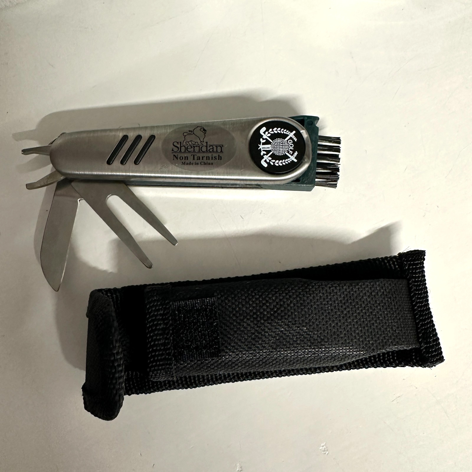 Sheridan Non Tarnish Golf Multi Tool Stainless Steel w/ Nylon Sheath