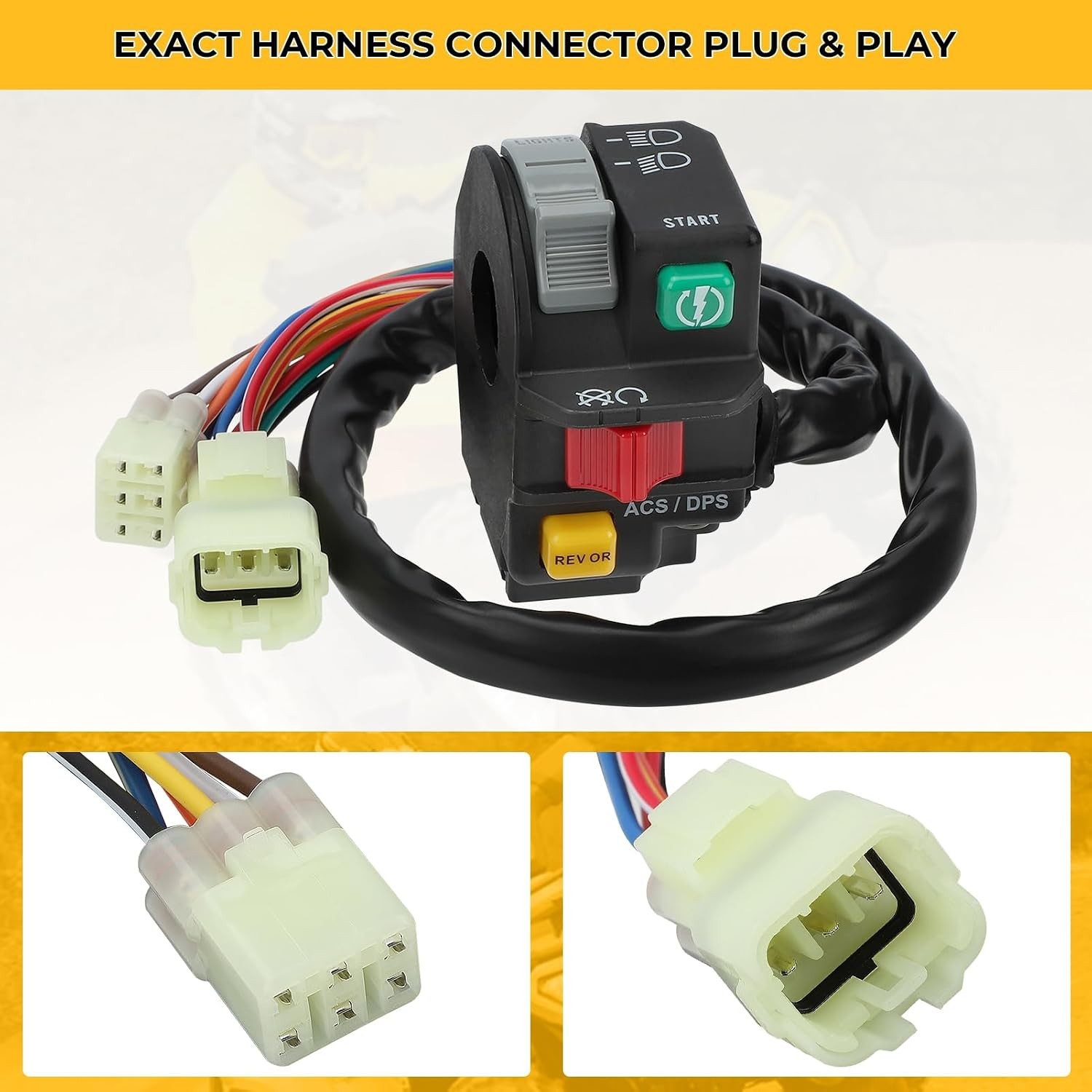 Left Handlebar Control Switch for Motorcycle Headlight and Reverse ACS DPS