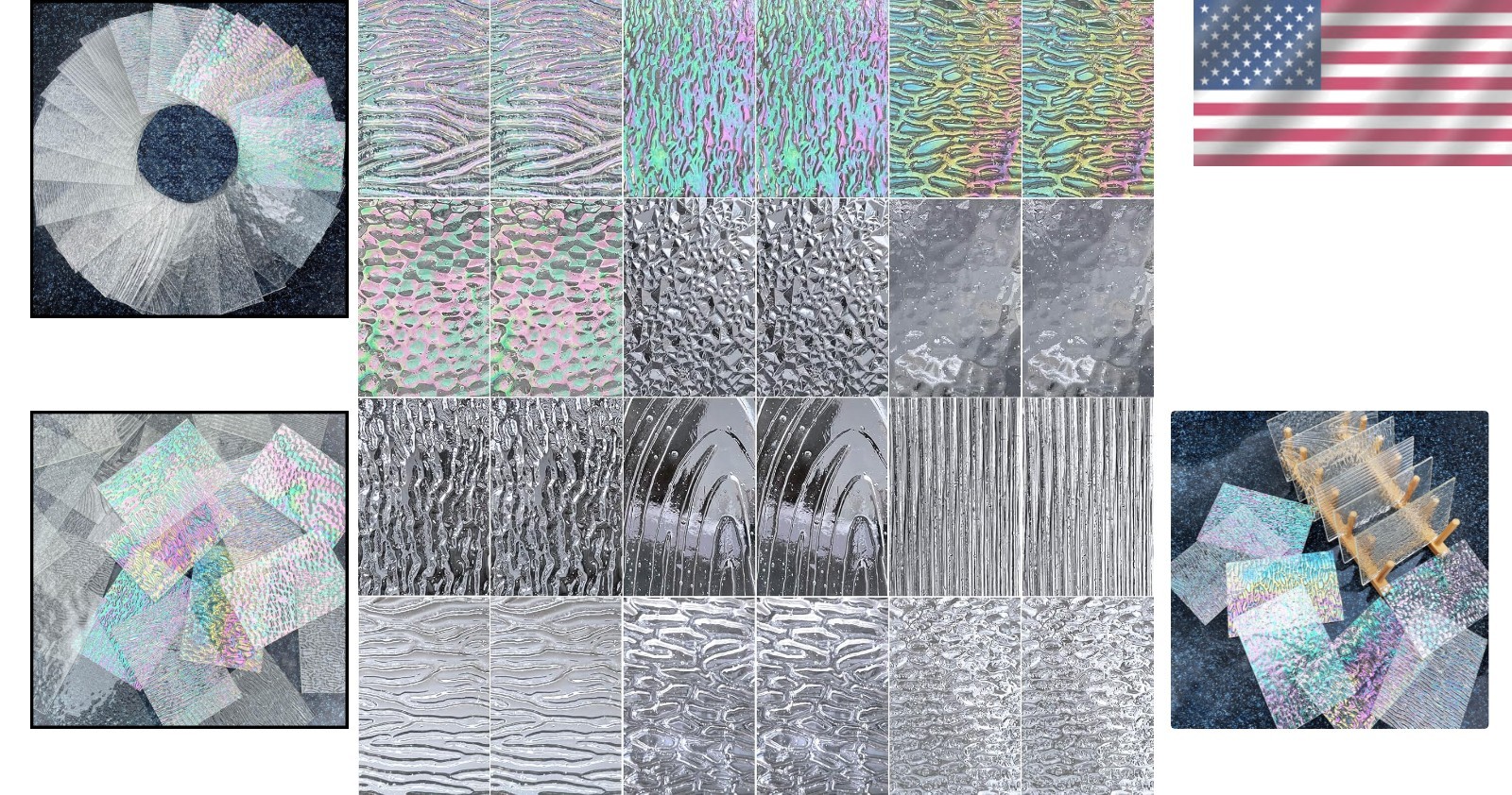 Iridescent Stained Glass Variety Pack - 24 Sheets
