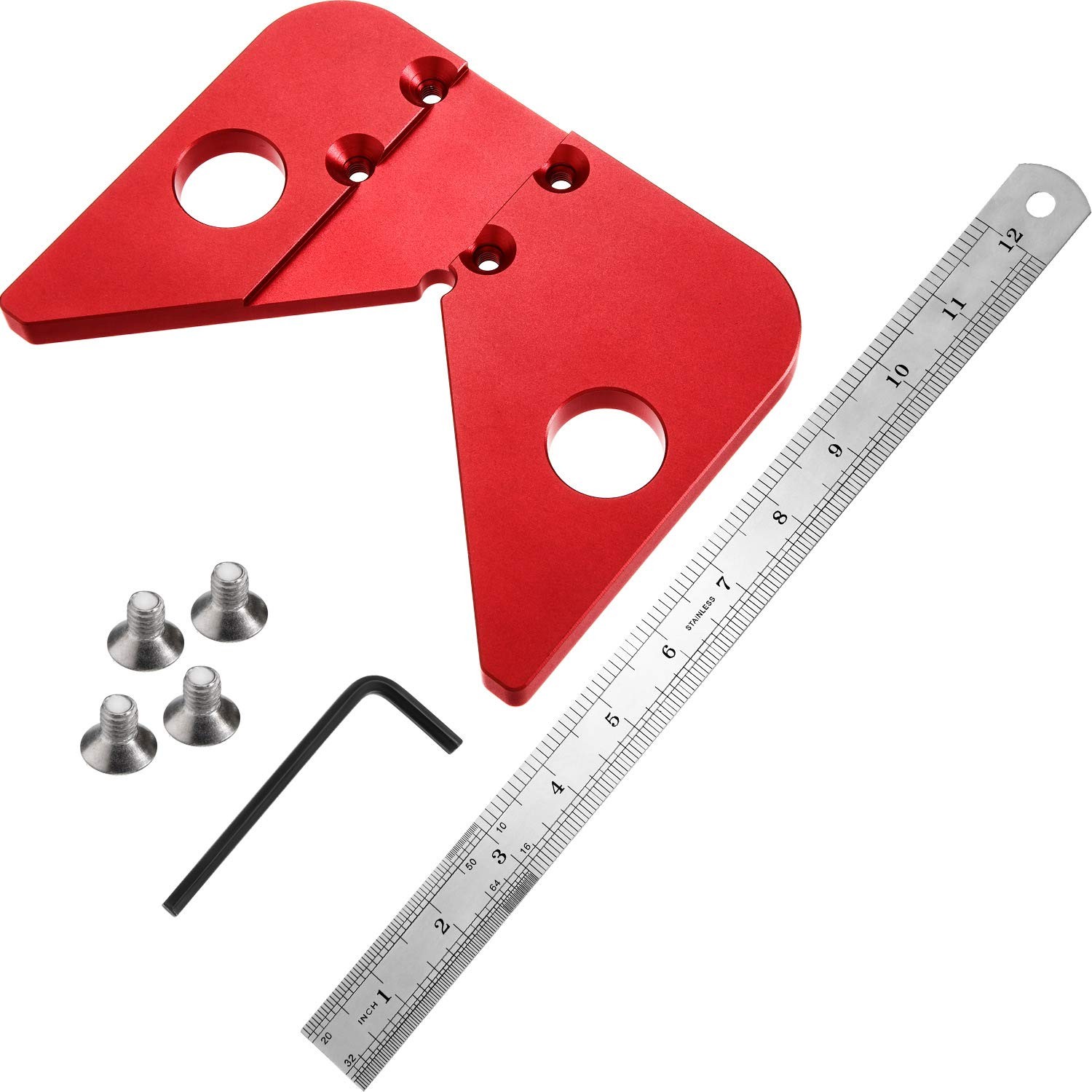 Aluminum Alloy Center Finder Tool Square Scribe Random,Red