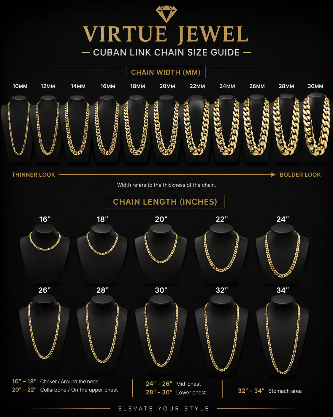 Miami Cuban Link Gold Plated Chain