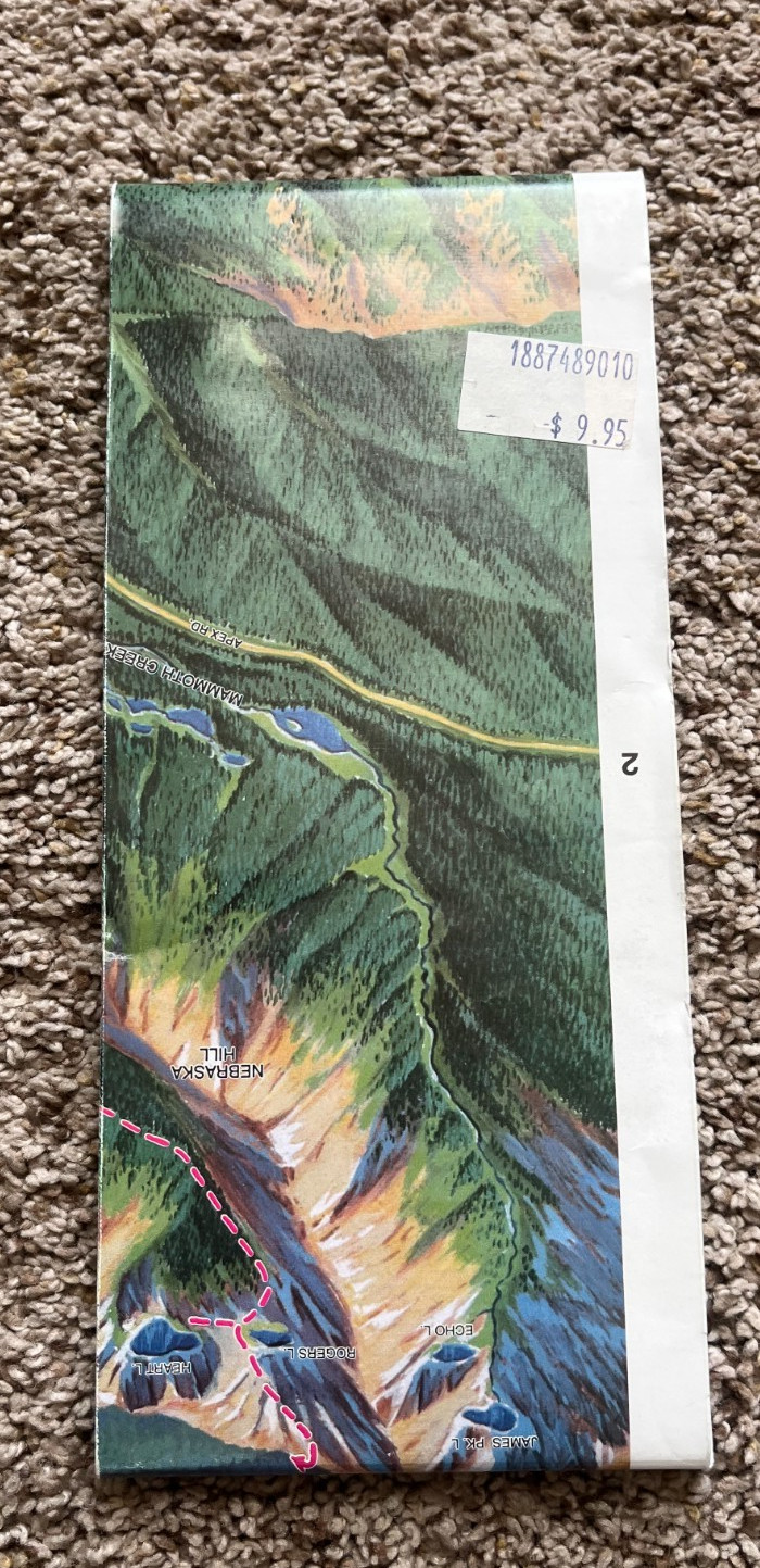 1995 Indian Peaks Illustrated Hiking Map