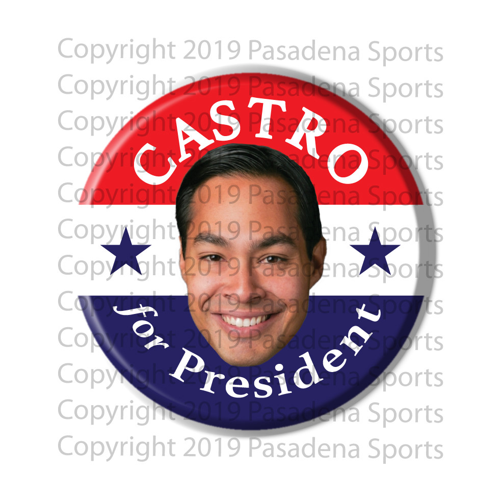 2020 JULIAN CASTRO FOR PRESIDENT 2.25" CAMPAIGN BUTTON  jcstar, made in AZ USA