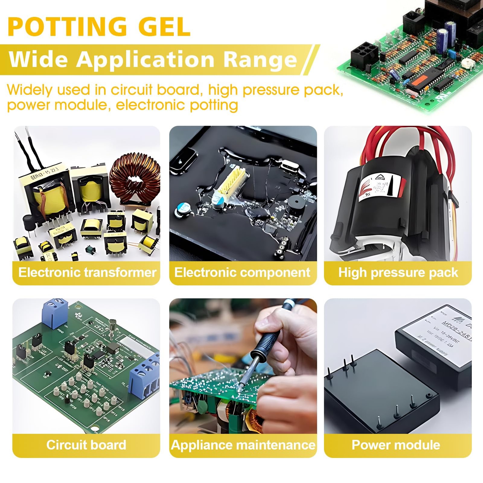 Yellow Conformal Coating for Electronics and Electrical Potting Solutions