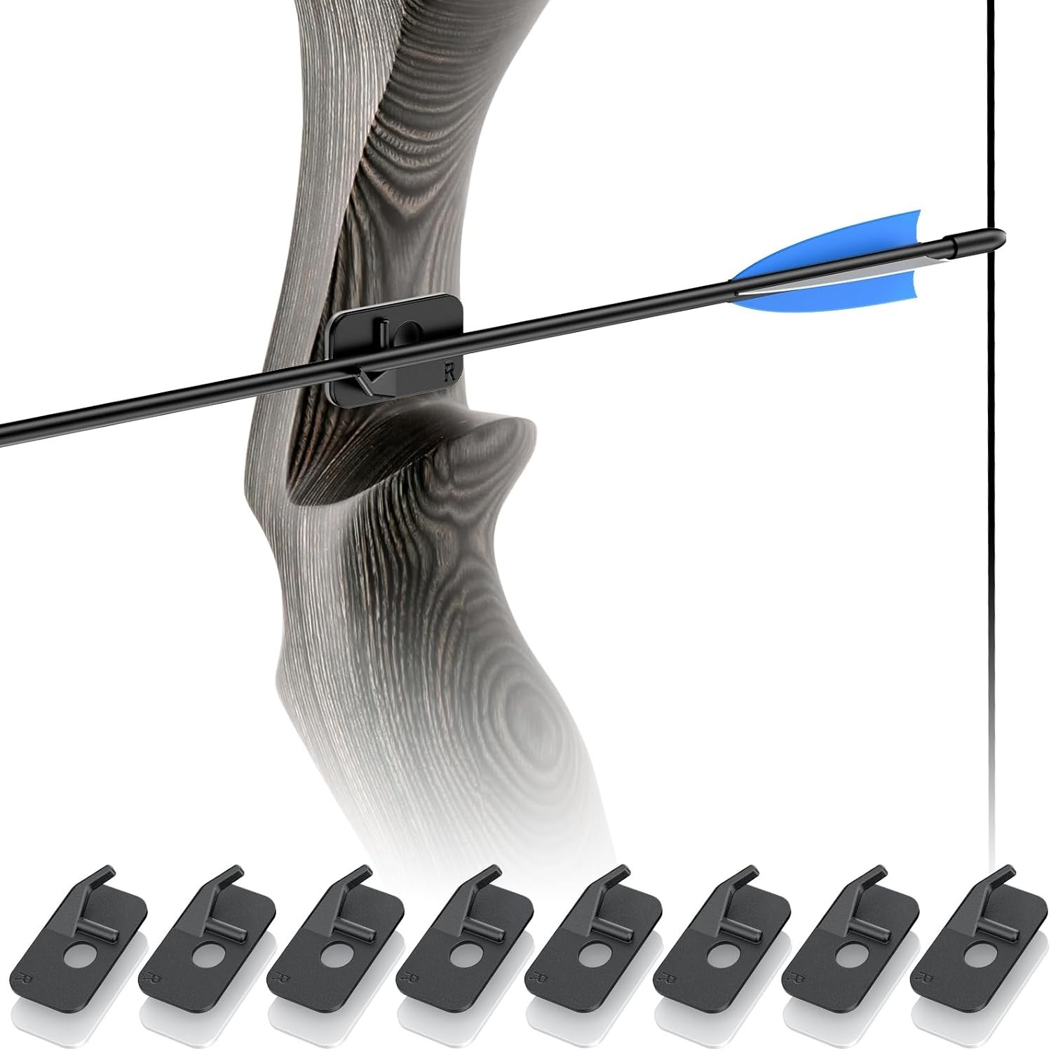 8 Pcs Arrow Rest for Recurve Bows, Right Hand Archery Arrow Rest with Adhesive B