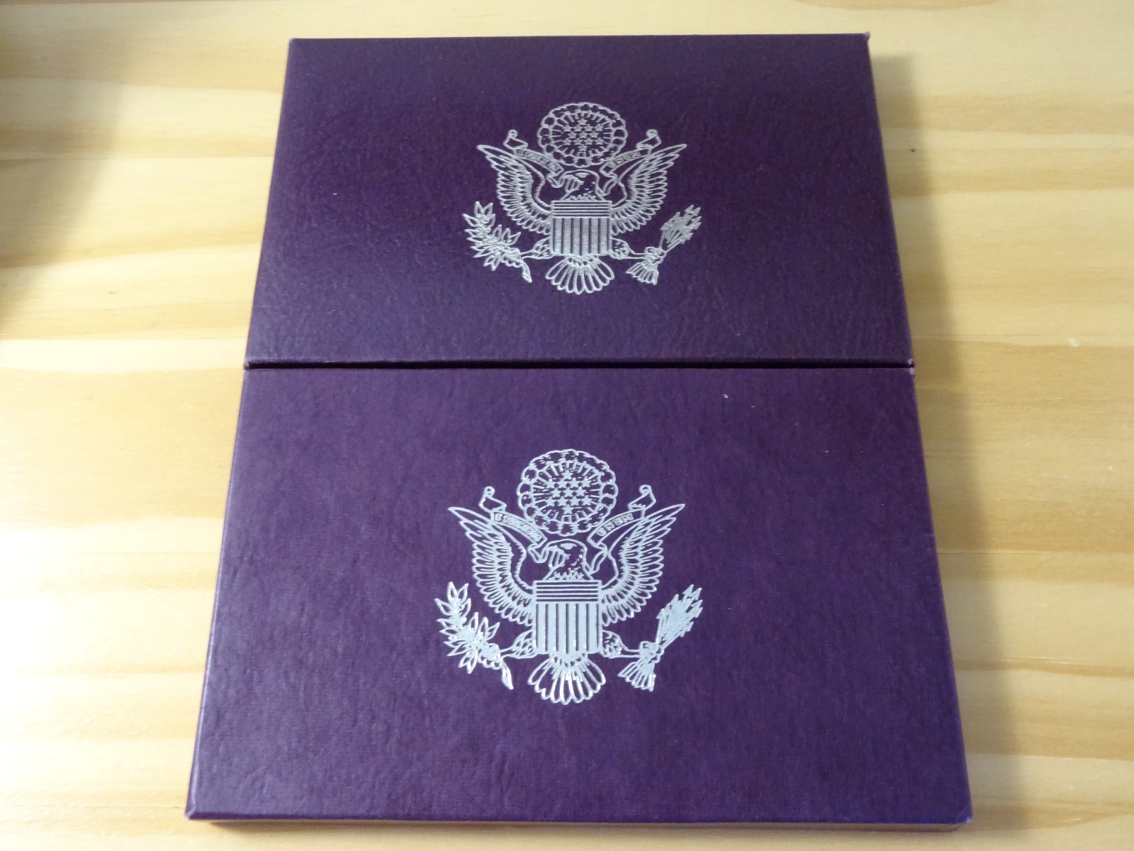1987 and 1991 US Mint Proof sets with boxes and product card