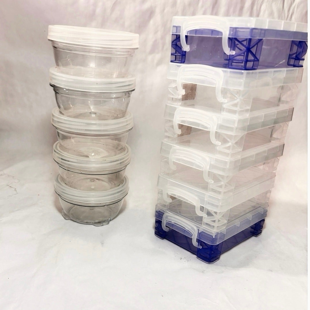 12 Stacking Storage empty Craft boxes for beads knick knacks crafting supplies