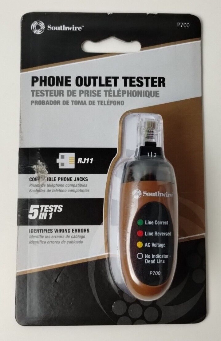 Southwire TESTER P700 PHONE OUTLET TESTER NEW SEALED