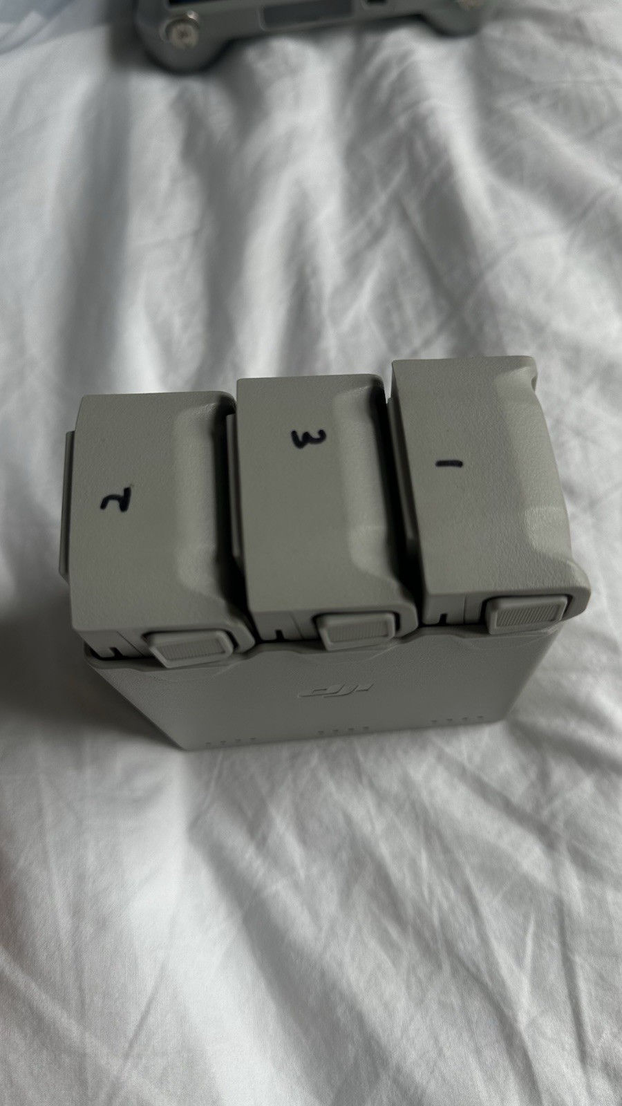 DJI Battery Charging Hub with 3 Batteries for Camera Drone, Gray