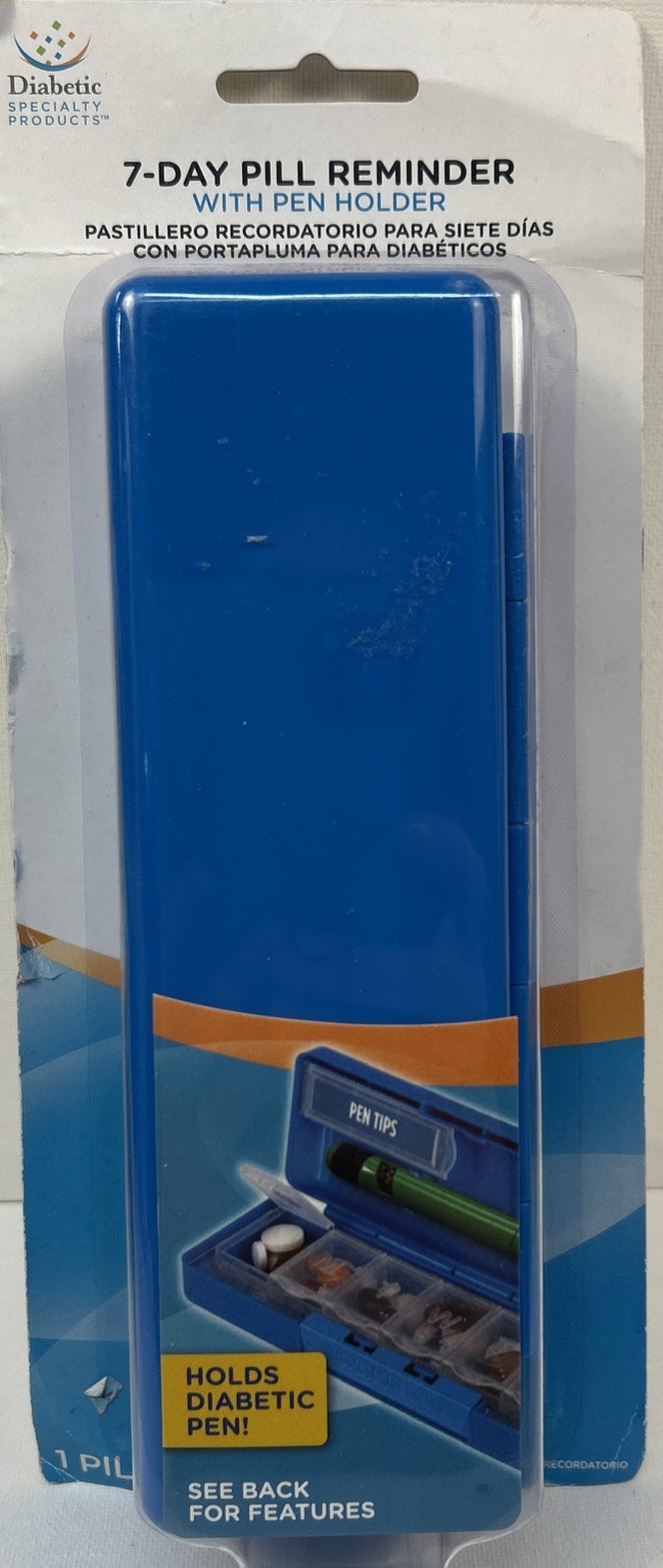 7 DAY PILL REMINDER W/ PEN HOLDER